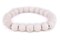 The Bead Chest Wood Stretch Bracelet, White - Stackable Beaded Jewelry, Unisex for Men & Women